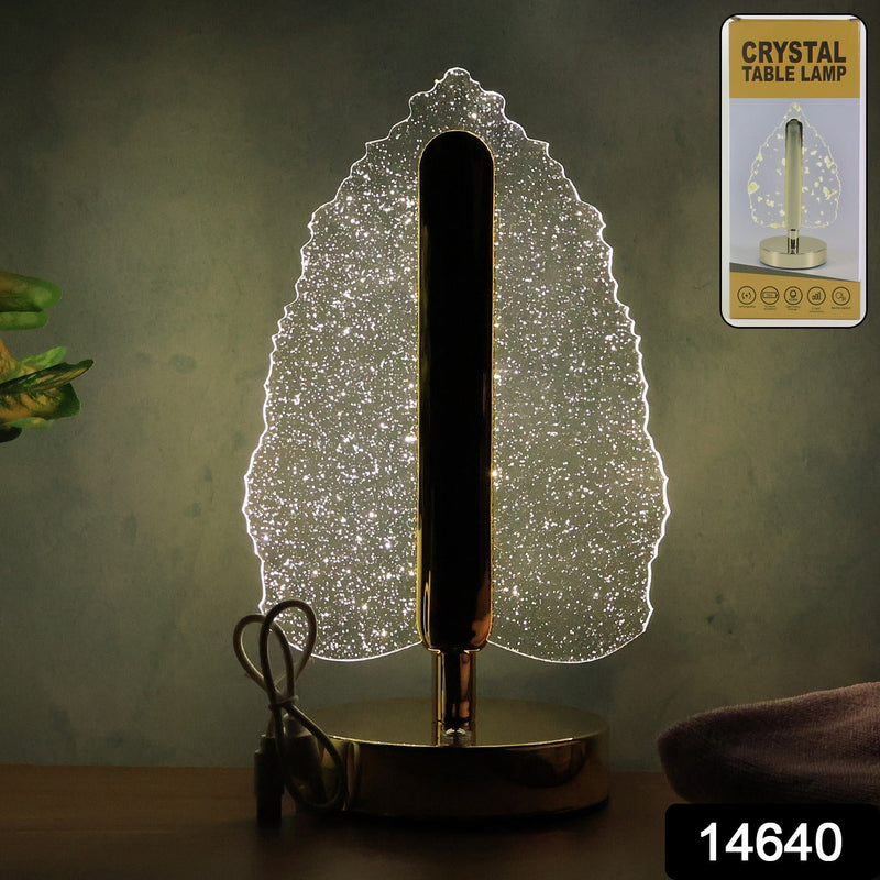 LED Crystal Table Lamp with USB Power