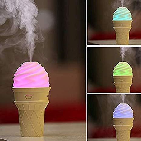 Ice Cream Design LED Humidifier For Freshening Air  Fragrance