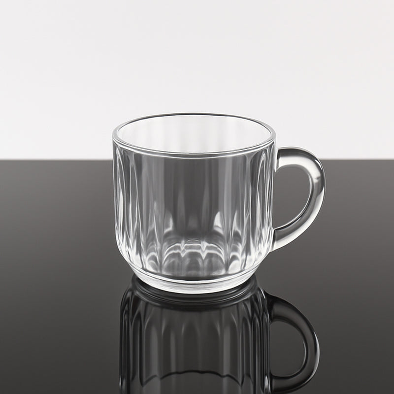 Unbreakable Transparent Plastic Tea Cups (Set Of 6 Pc)
