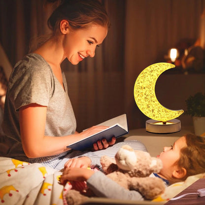 Moon Shape Table Lamp With 3 Colours, Touch Control & USB Charging