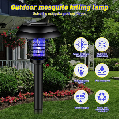 Medium Garden Solar Powered LED Mosquito Trap Bug Zapper (1 Pc)