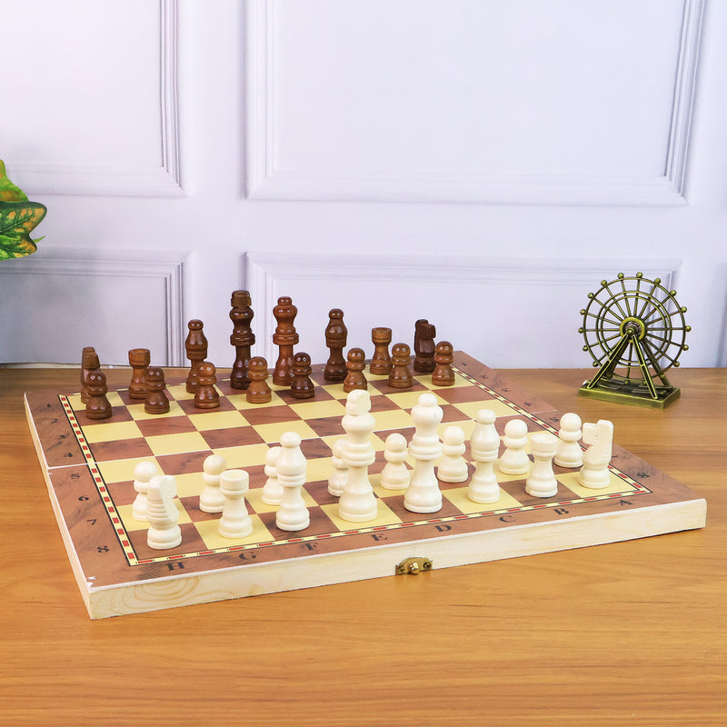 Foldable Wooden Chess Board Set (30  30 Cm  1 Set)