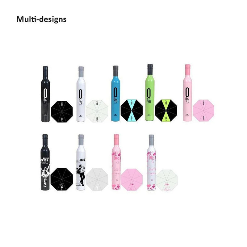 Pocket Folding Wine Bottle Shape Umbrella