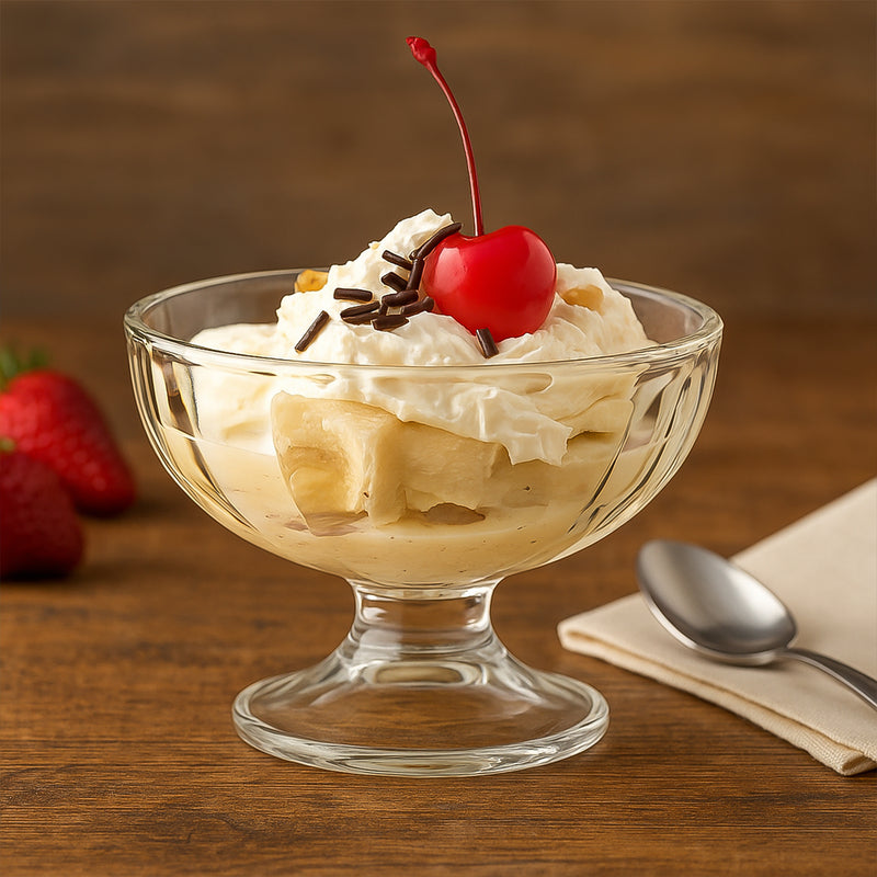 Premium Glass Ice Cream Dessert Bowl 6 Pc Set