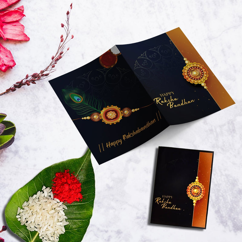 Premium Rakhi Gift Combo With Choco Almonds Traditional Rakhis  Festive Essentials