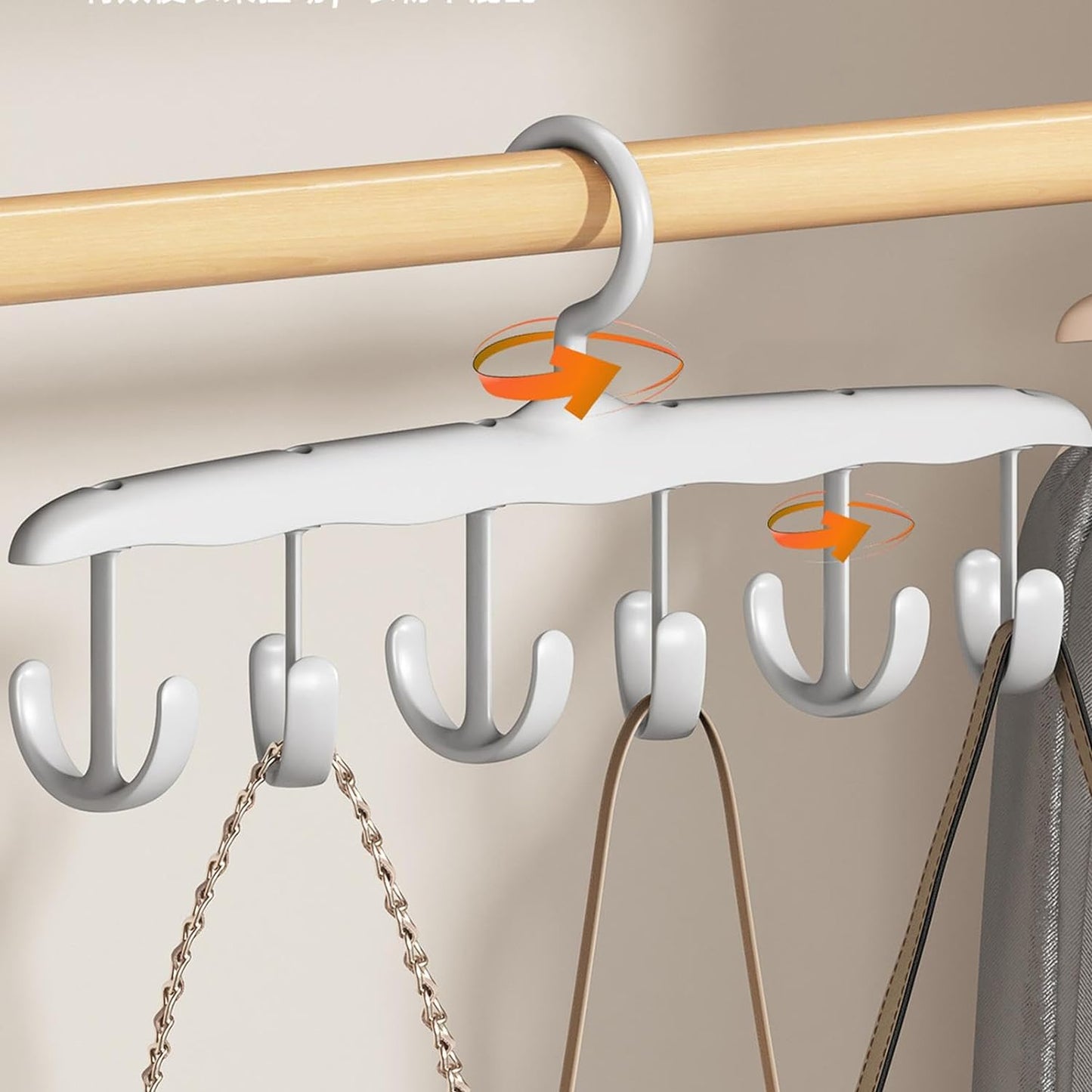 12-hook Rotatable Space Saving Hanger Closet Organizers And Storage For Tank Top