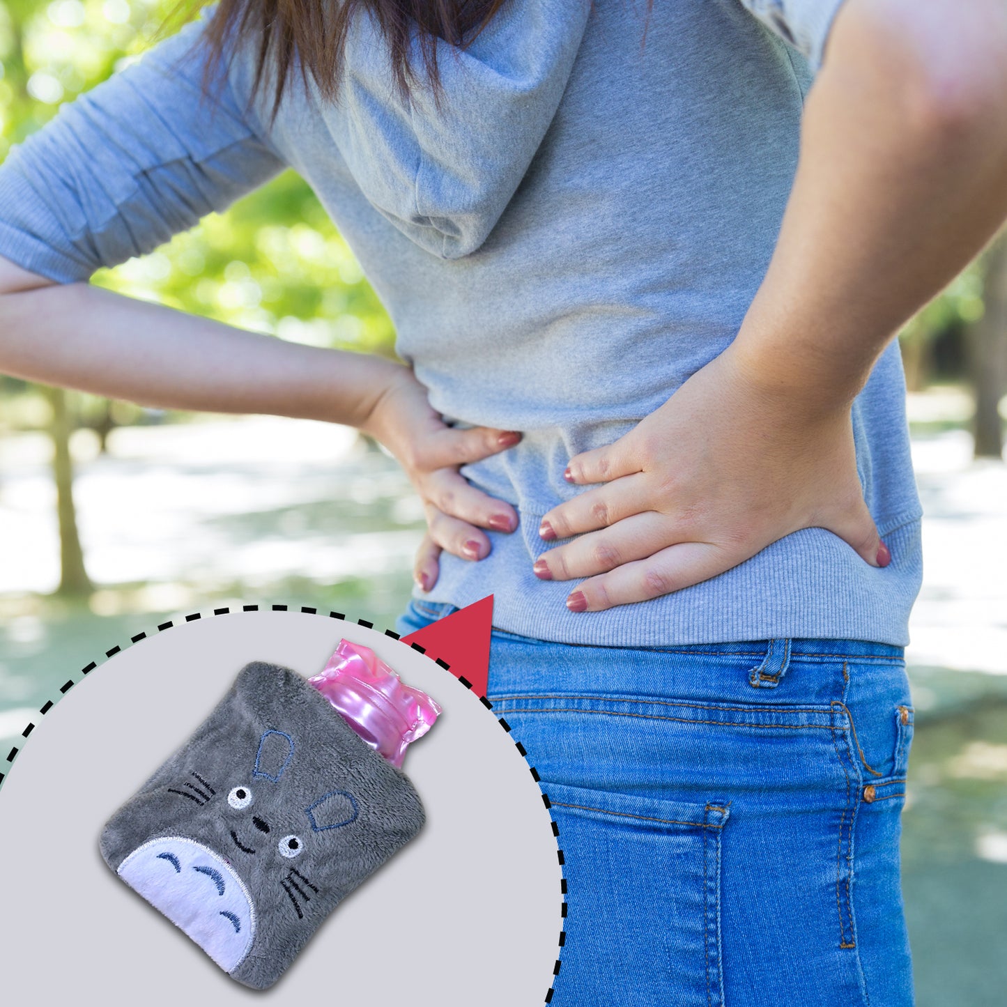 Totoro Cartoon Hot Water Bag For Pain Relief And Menstrual Cramps