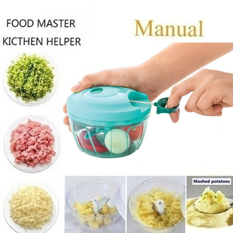 Handy Mini Plastic Vegetable Chopper / Cutter With 3 Blades