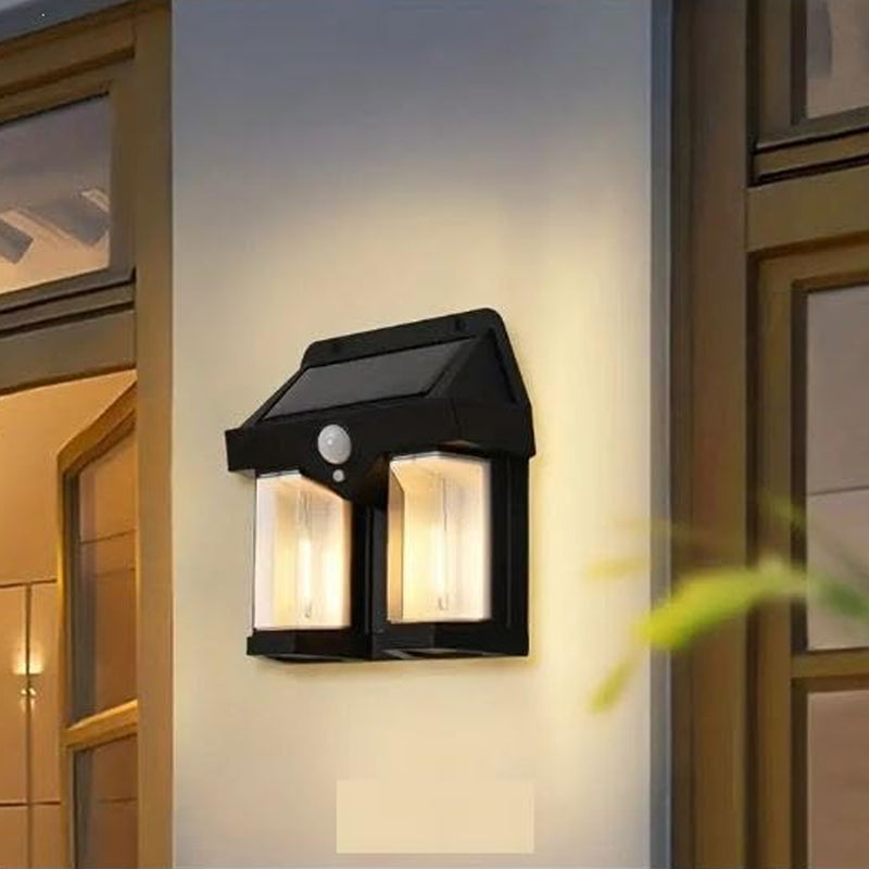 Outdoor Solar Wall Lamp  Waterproof High Quality Villa Garden Night Lamp Double Light (1 Pc)