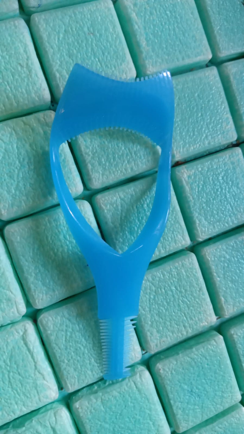 3-in-1 Plastic Eyelash Tool: Mascara Guide, Brush & Curler (1 Pc)