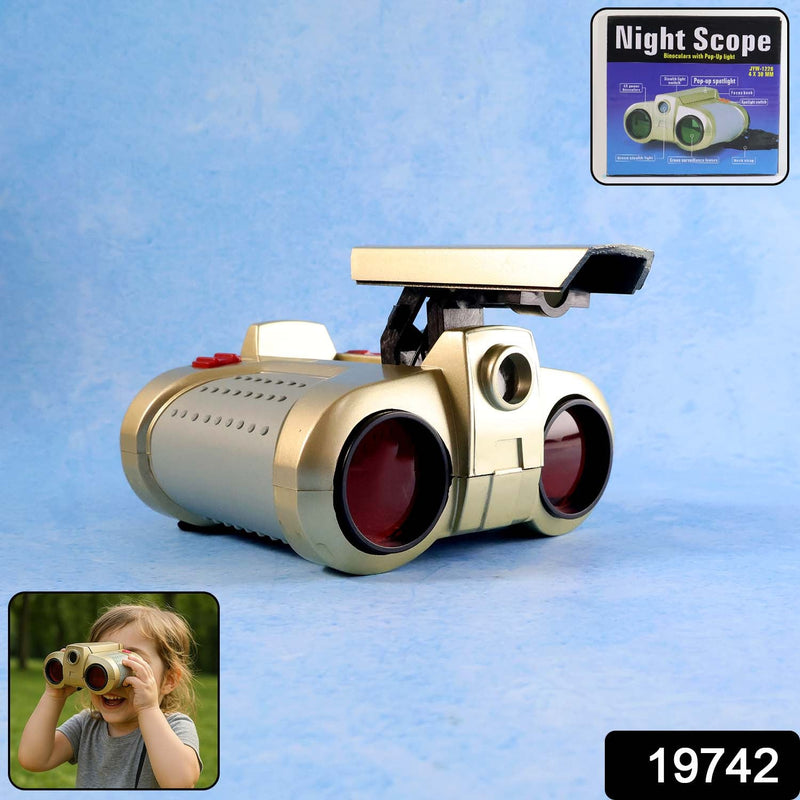 Kids Night Scope Toy Binoculars with Pop-Up Spotlight (1 Pc)