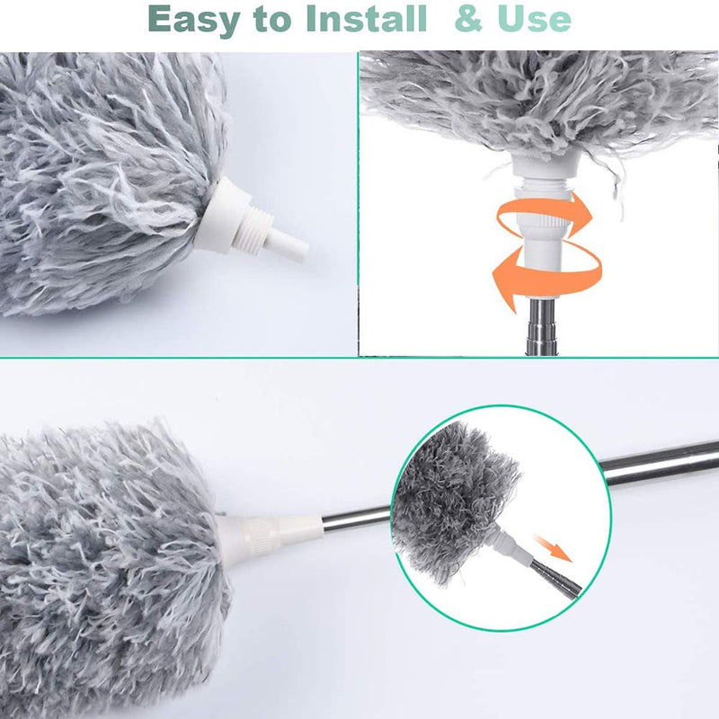 Microfiber Duster With 100 Inches Extendable Handle Pole