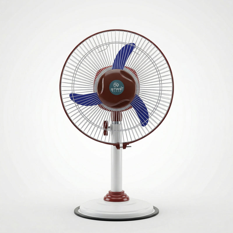 Omega 12v Rechargeable Pedestal Fan With Led Light (1 Pc)