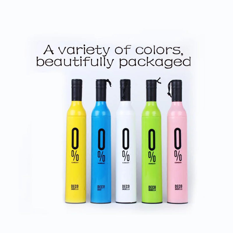 Pocket Folding Wine Bottle Shape Umbrella