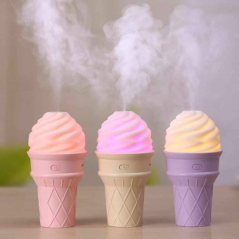 Ice Cream Design LED Humidifier For Freshening Air  Fragrance