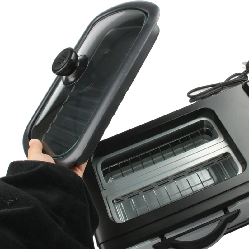 3 In 1 Breakfast Maker Portable Toaster, Oven Grill Pan & Coffee Maker