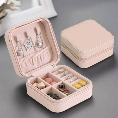 Mini Portable Leather Jewellery Box For Women