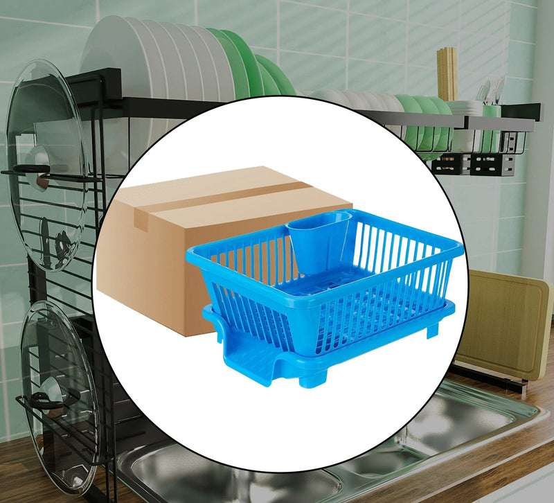 Plastic Sink Dish Drainer Drying Rack (With Brown Box)
