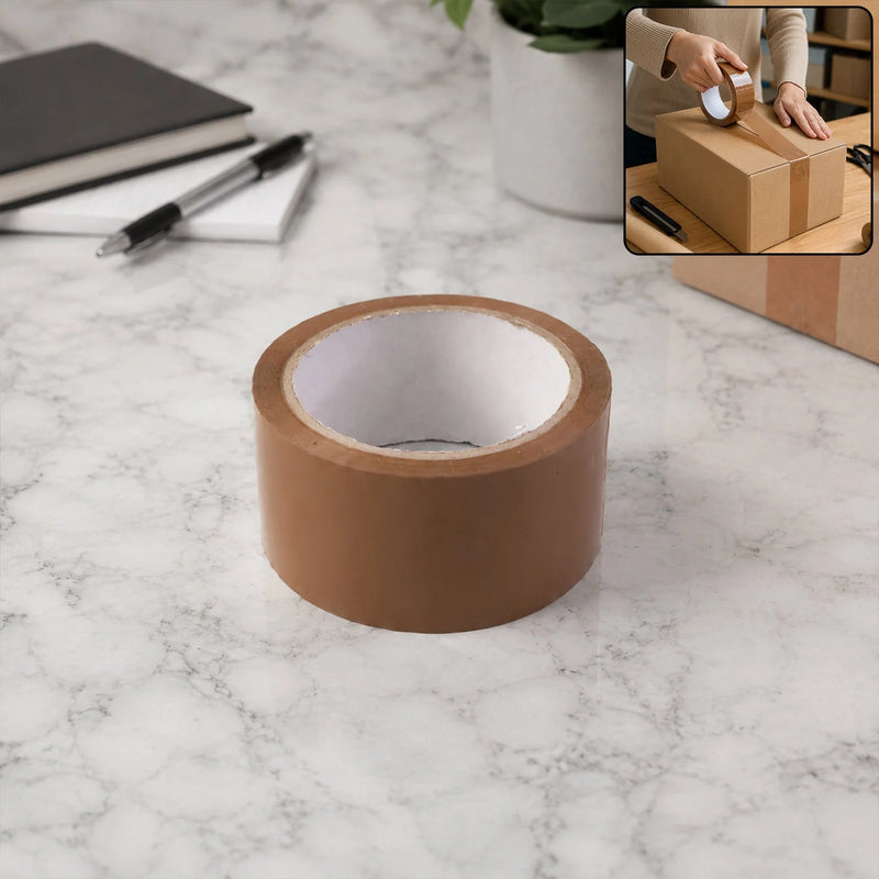 Brown Cello Tape For Box Sealing Packing And Shipping Use (60 Mtr)