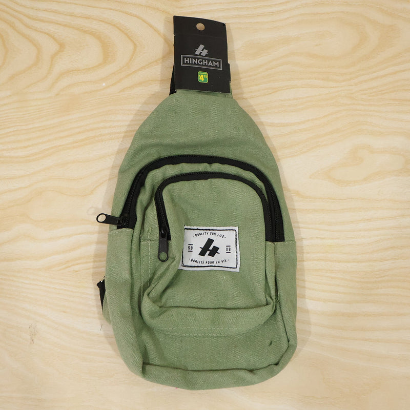Multi Pocket Sling Crossbody Bag Compact Canvas Chest Bag With Strap (1 Pc)