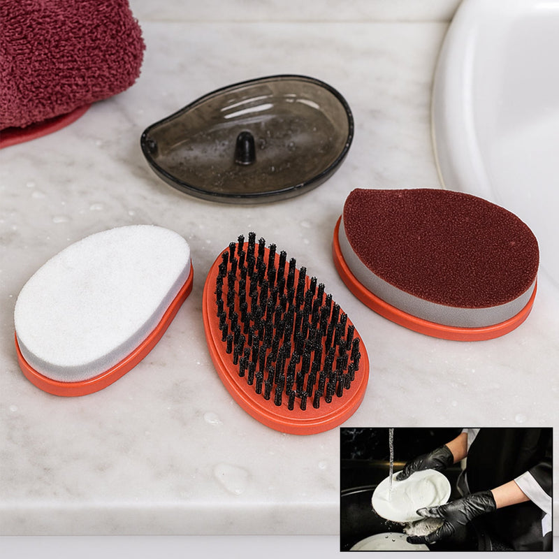 Plastic Wet and Dry Brush for home  (Multicolor, 3 Units)