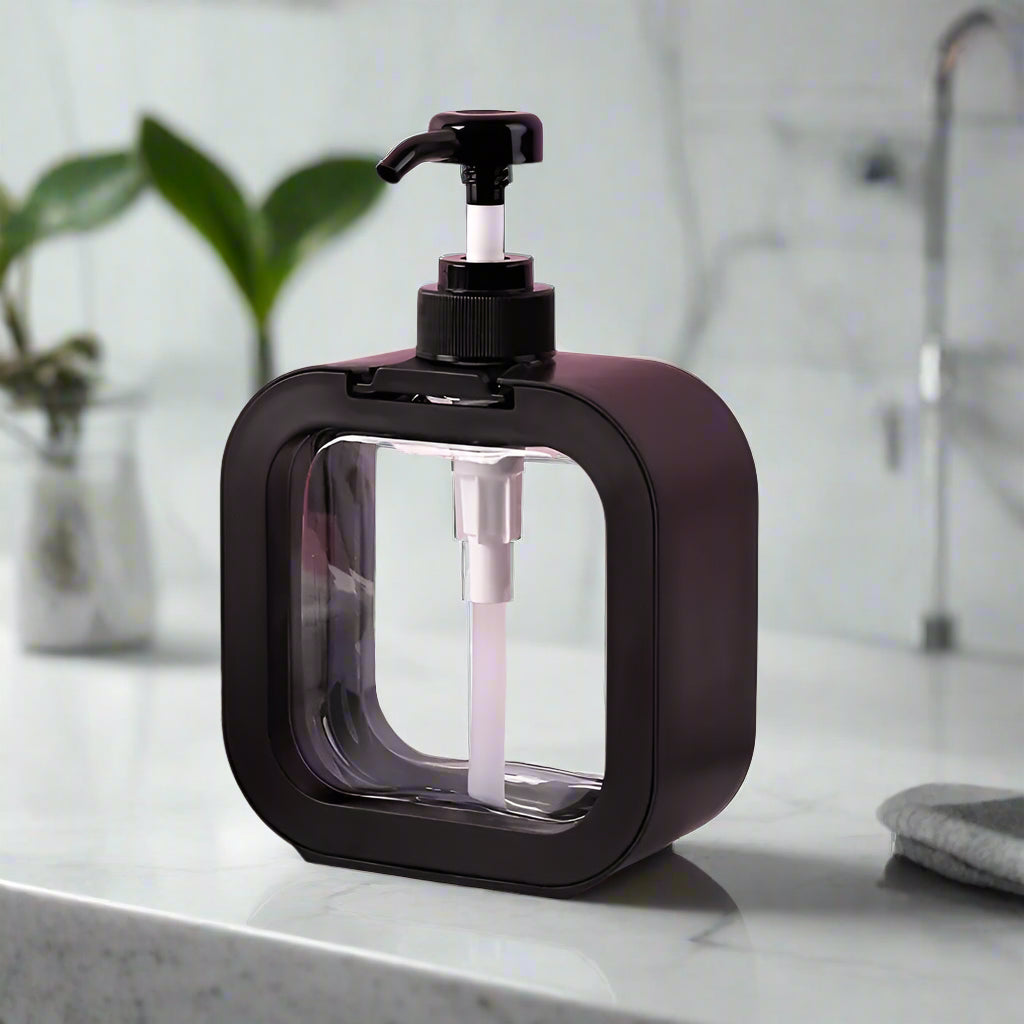 Snap Sink Dispenser Plastic Clear Empty Pump Lotion Bottles Random Colour (1 Set)