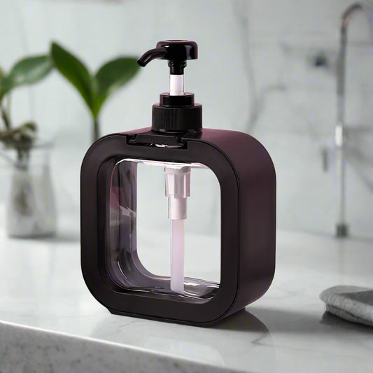 Snap Sink Dispenser Plastic Clear Empty Pump Lotion Bottles Random Colour (1 Set)