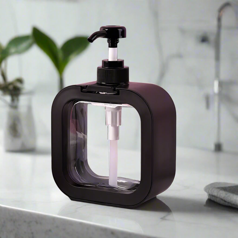 Snap Sink Dispenser Plastic Clear Empty Pump Lotion Bottles Random Colour (1 Set)