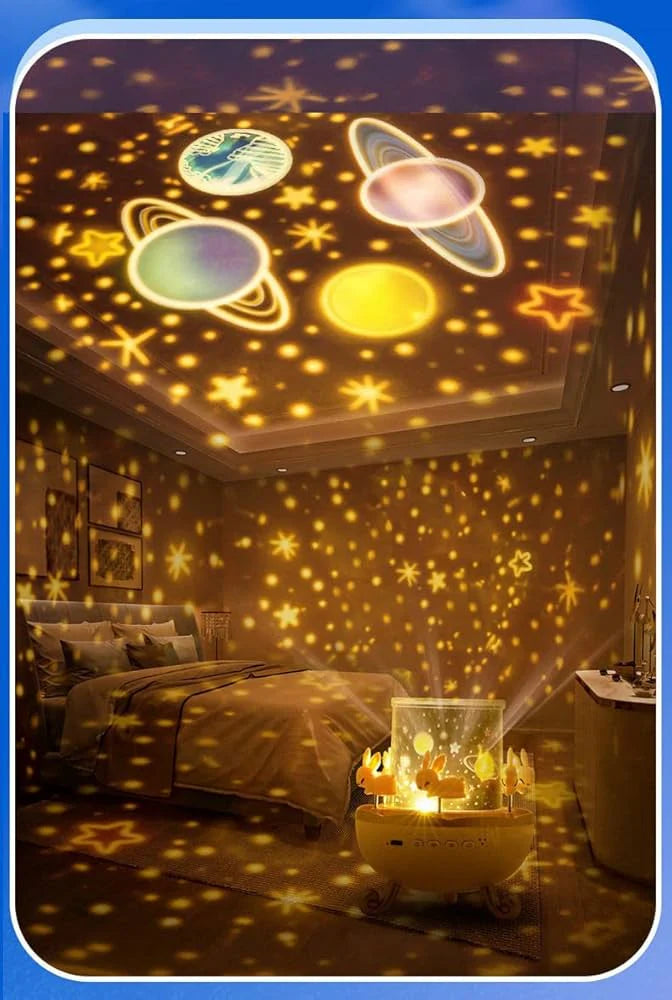 Bunny's Carousel Rotating LED Night Light Projector
