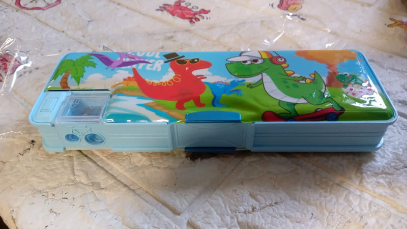Plastic Multipurpose Compass Box (1 Pc, Mix Design)