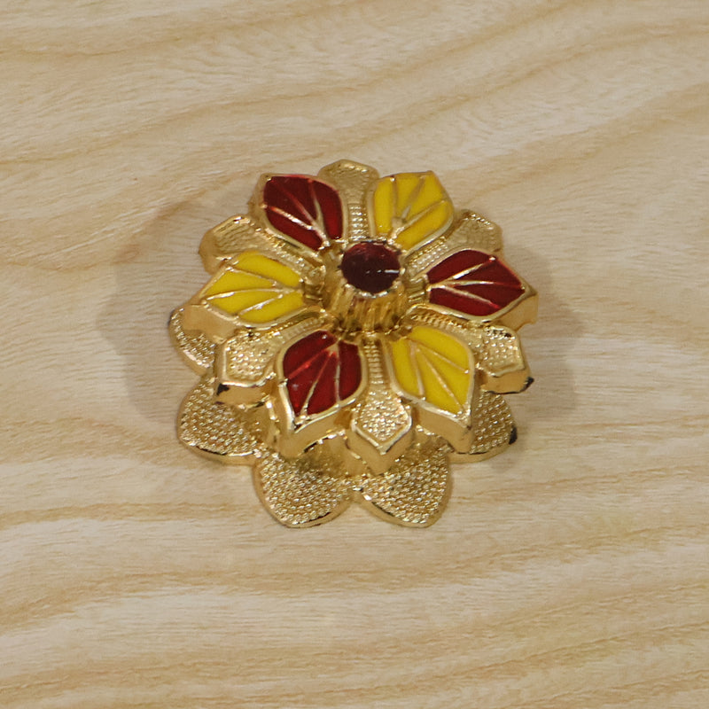 Decorative Golden Kankavati Kumkum Box Traditional Sindoor Holder Pooja (1 Pc)
