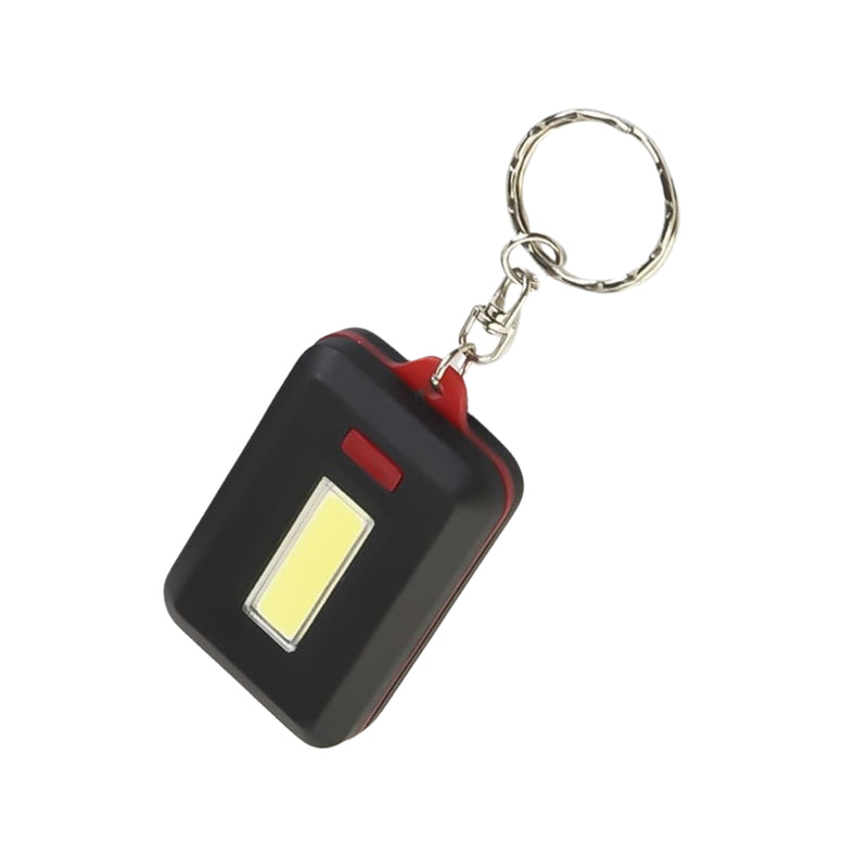 LED Keychain COB Light With Hook & Loop Sticker, 3 Light Modes