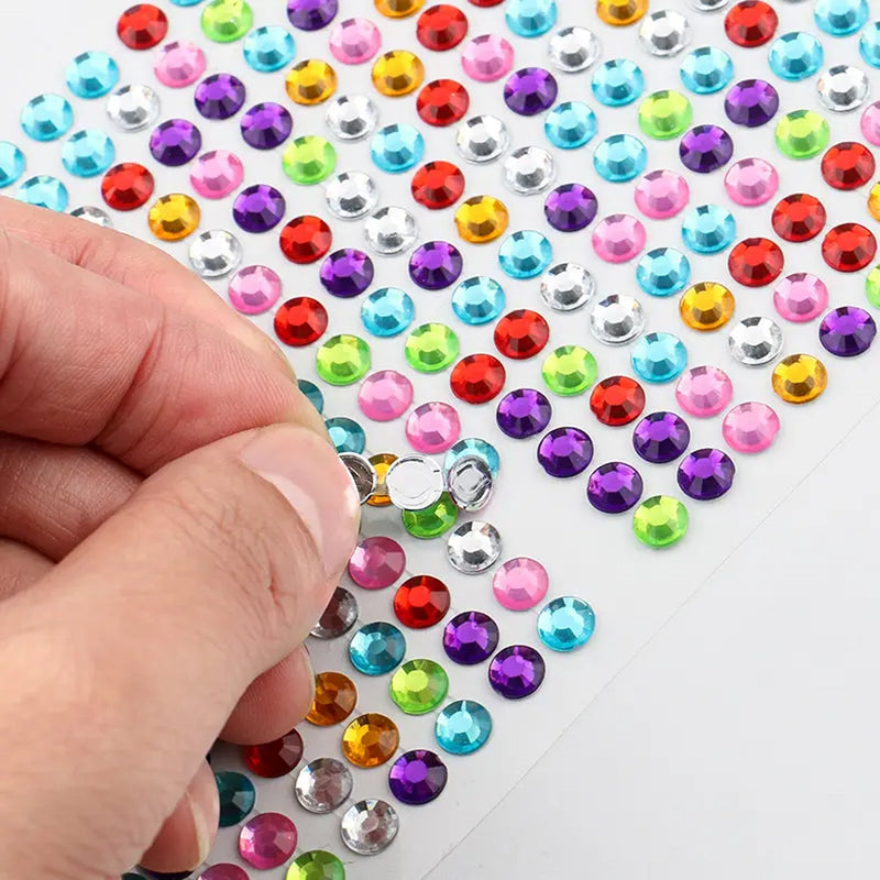 Self Adhesive Crystal Stickers for Art, Craft, Jewelry, Phone & School Projects