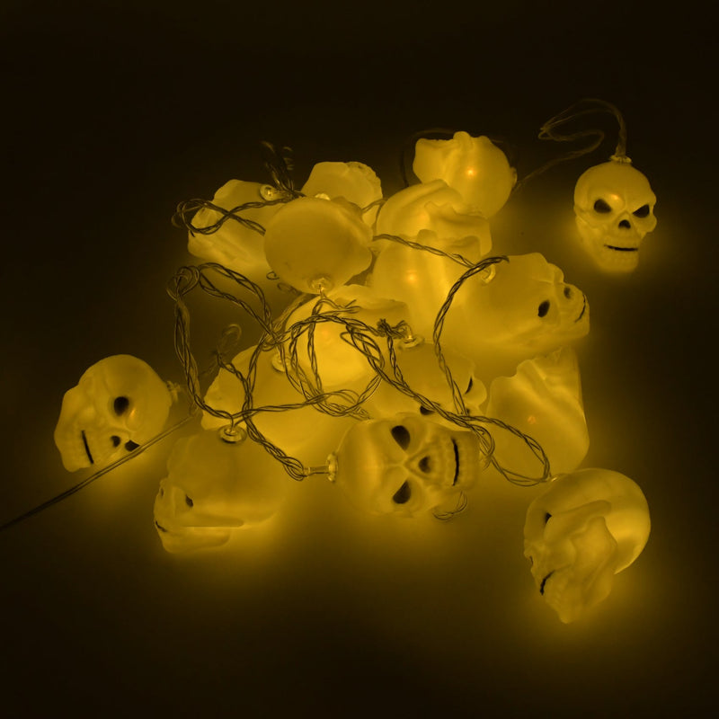 Halloween LED Skull String Lights – Indoor & Outdoor Decor