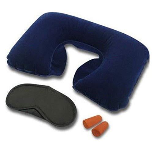 3 in 1 Air Travel Kit With Pillow, Ear Buds & Eye Mask