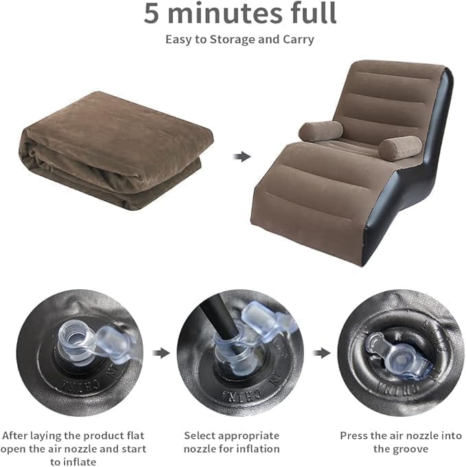 Trending Inflatable Air Sofa Chair with Electric air Pump | Foldable Lounge Chair with Armrests | Best Quality