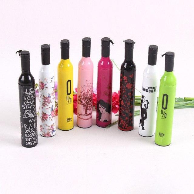 Pocket Folding Wine Bottle Shape Umbrella