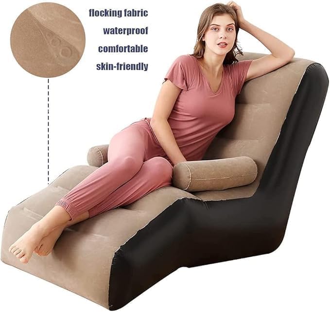 Trending Inflatable Air Sofa Chair with Electric air Pump | Foldable Lounge Chair with Armrests | Best Quality