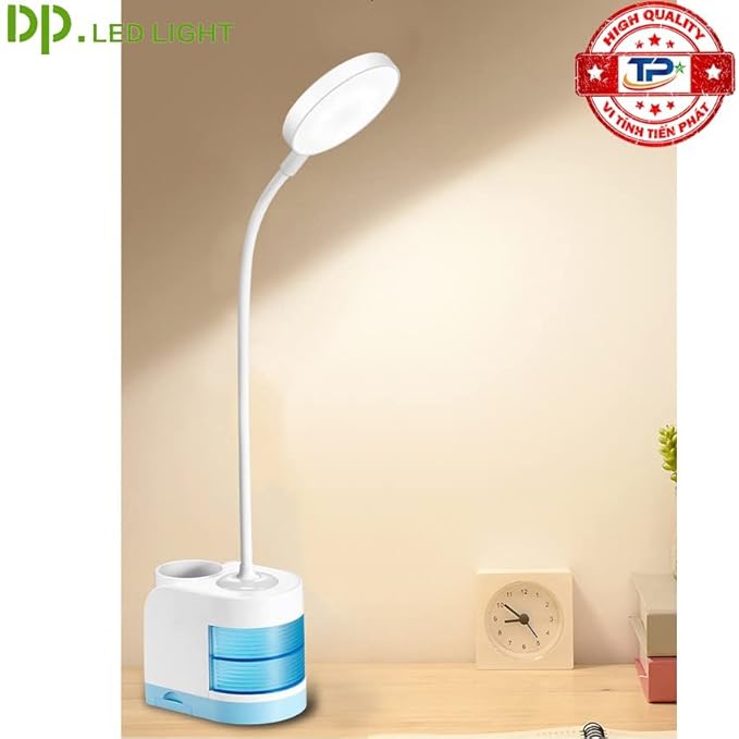 Rechargeable Desk Lamp With Pen Holder & Touch Switch (1200mAh)