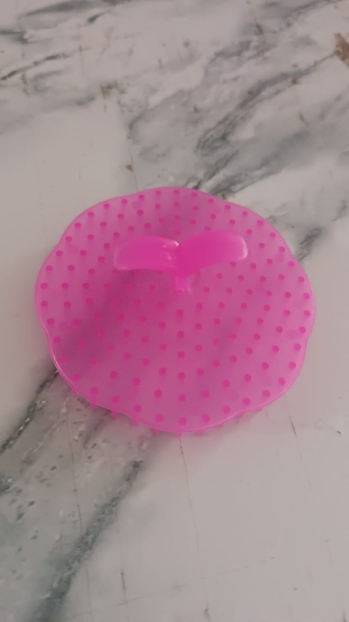Ergonomic Plastic Scalp Massager Shampoo Brush (1 Pc)