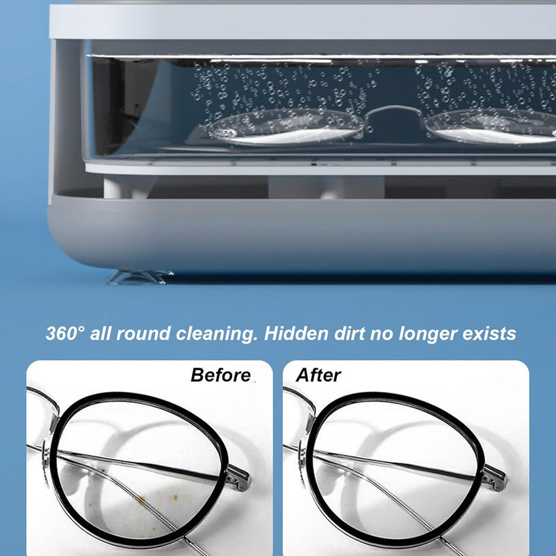 Ultrasonic Jewellery Cleaner, High Frequency Vibration Machine (Battery Not Included)
