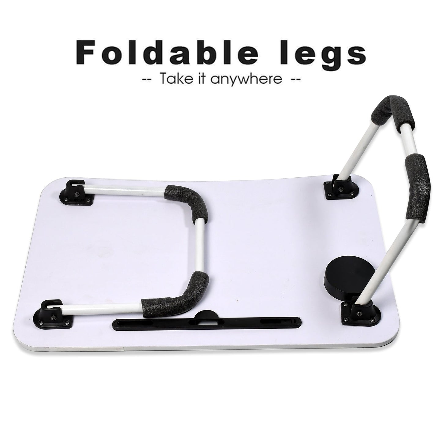 Portable Multifunction Laptop Table With Tablet Slot & Cup Holder