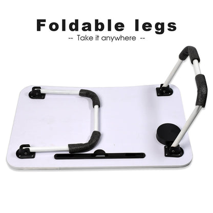 Portable Multifunction Laptop Table With Tablet Slot & Cup Holder