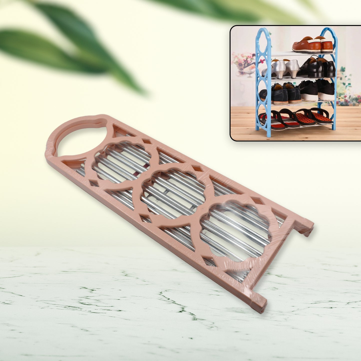 4 Layer Shoes Storage Shelf For Bedroom / Hallway
