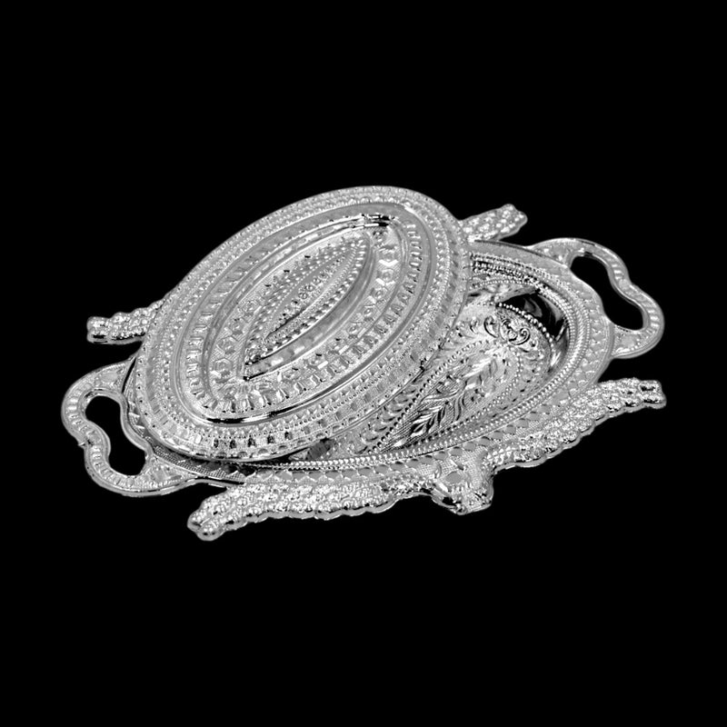 Stylish silver serving tray for festive occasions