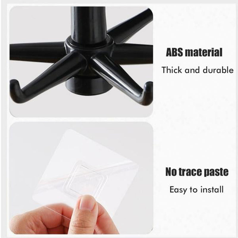 Rotatable hooks for hanging 360 (1 Pc / Black)