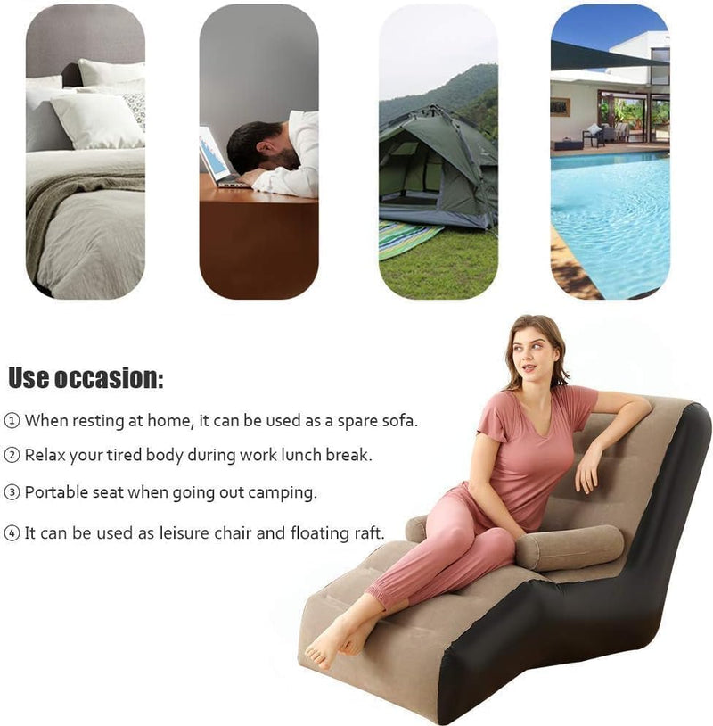 Trending Inflatable Air Sofa Chair with Electric air Pump | Foldable Lounge Chair with Armrests | Best Quality