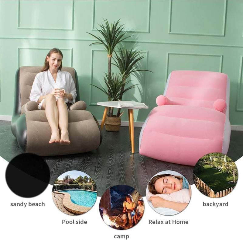 Trending Inflatable Air Sofa Chair with Electric air Pump | Foldable Lounge Chair with Armrests | Best Quality