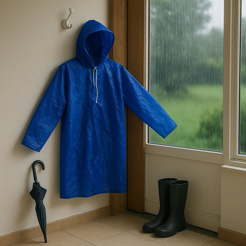 Large Durable Waterproof Hooded Raincoat For Men
