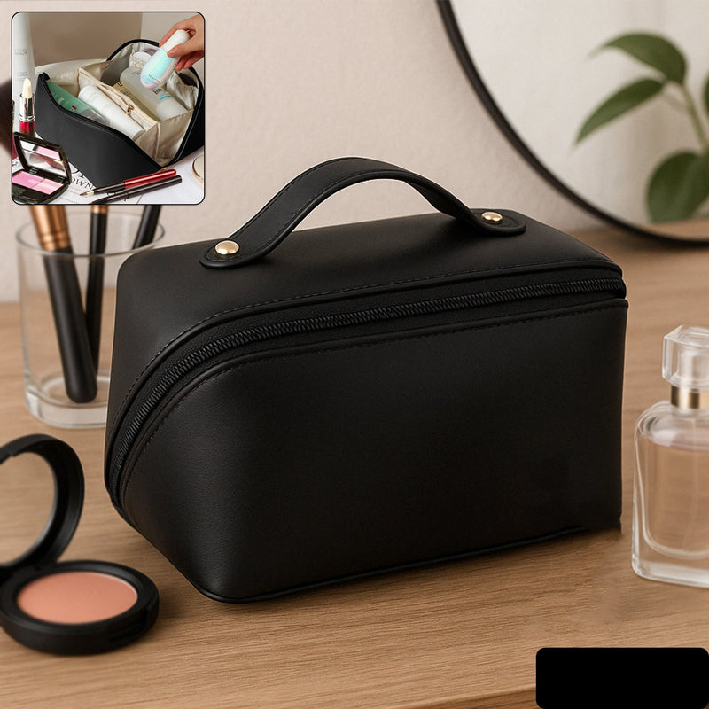 Travel Makeup / Toiletry Organizer Pouch With Zipper & Handle
